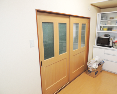 引き戸建具の改装後